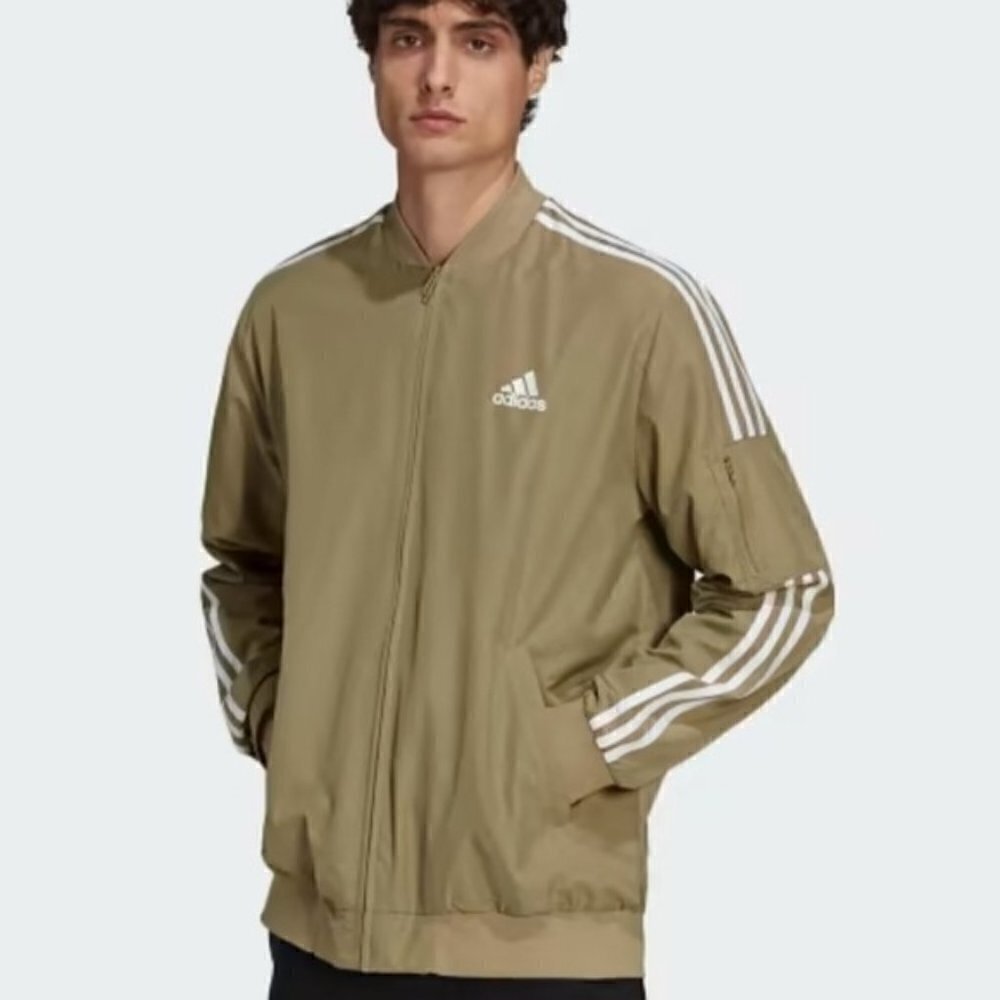 Adidas Bomber wind jacket size M men olive green